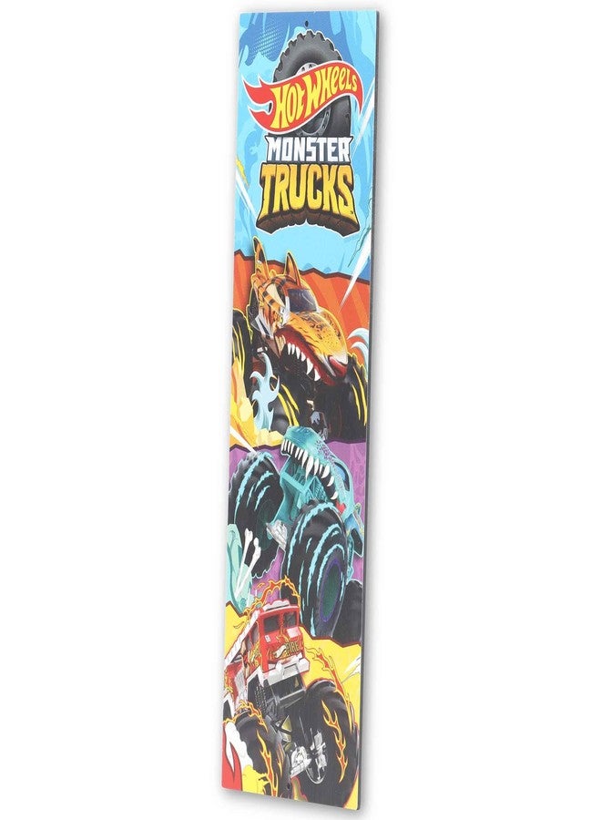 Open Road Brands Hot Wheels Monster Trucks Vertical Metal Sign - Fun Hot Wheels Wall Decor for Kids' Bedroom or Play Room - Image 2